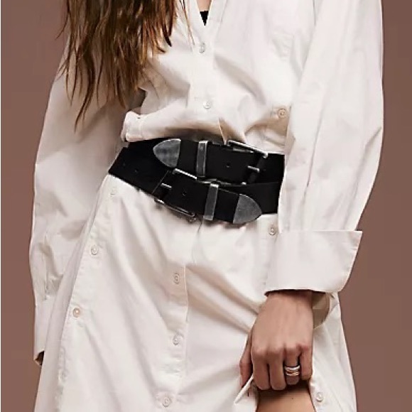 FREE PEOPLE GETTY LEATHER BELT (S/M) - Picture 5 of 6